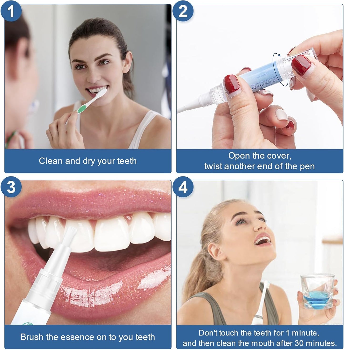 Transform Your Smile with Our Teeth Whitening Essence Pen Set - 2 Pieces for Effortless Stain Removal and Fresh Breath