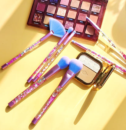 Unleash Your Inner Unicorn with Our Irresistible Makeup Brush Set Featuring Crystal Accents for Flawless Application