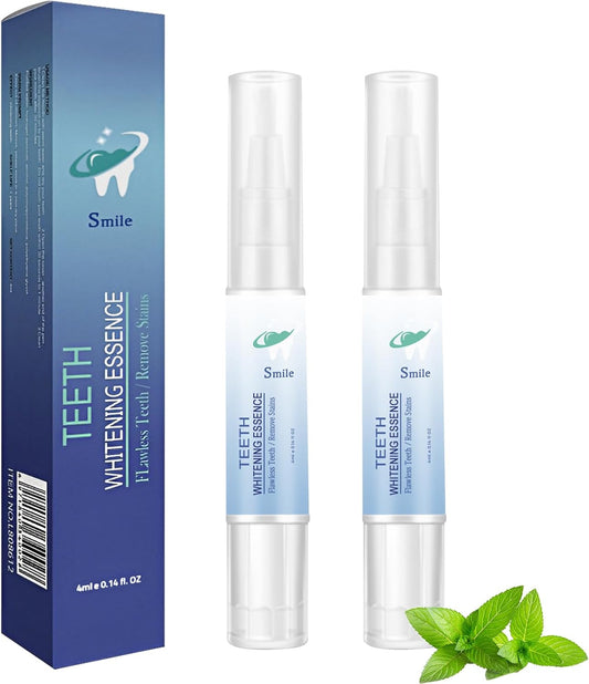 Transform Your Smile with Our Teeth Whitening Essence Pen Set - 2 Pieces for Effortless Stain Removal and Fresh Breath